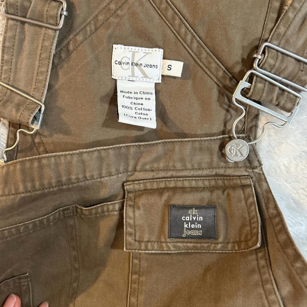 Calvin Klein Tan Denim Overalls